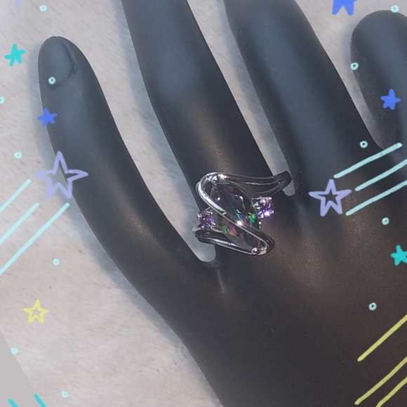 Ring ***NEW Rainbow Topaz w Amethyst - Picture 3 of 6